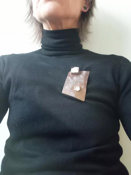 Mixed Metal Unique handmade Brooch