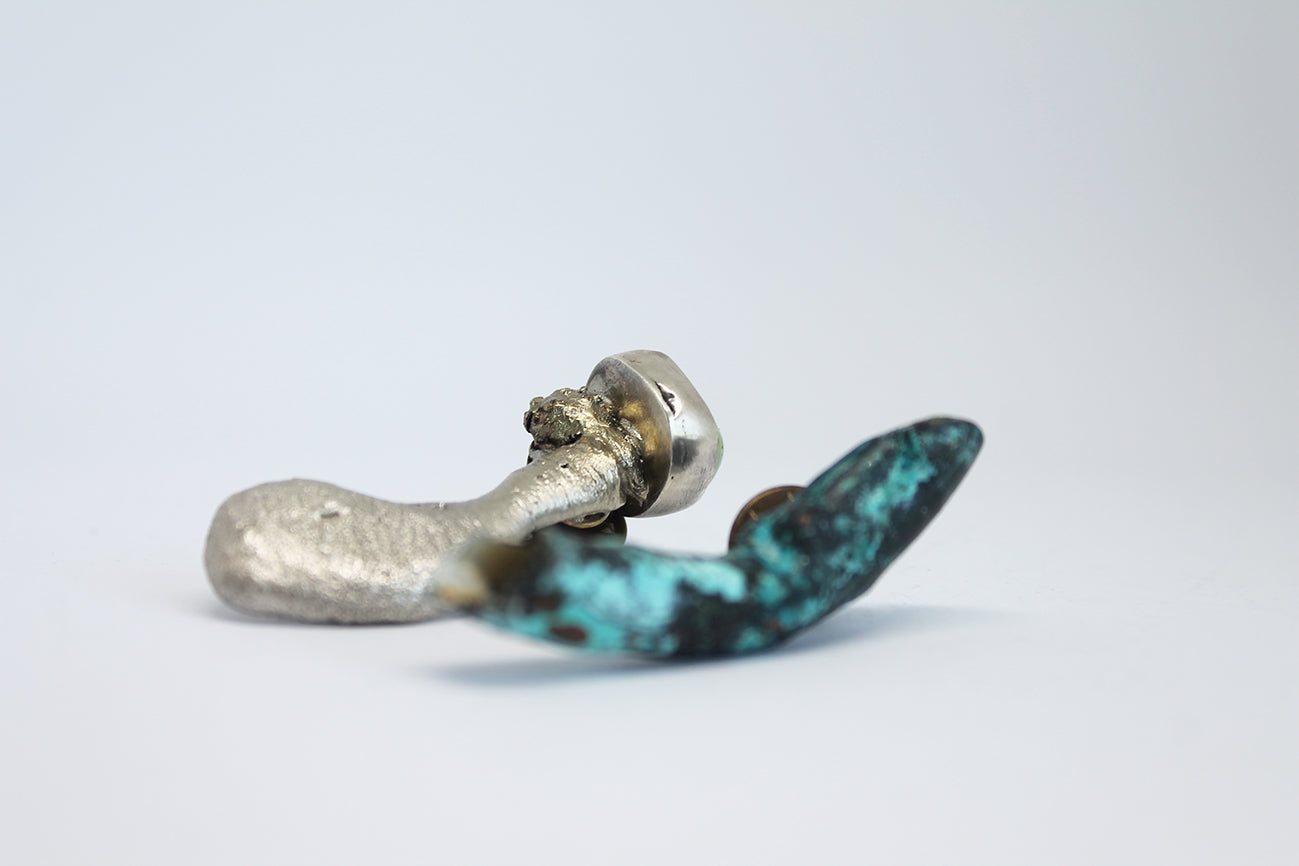 "Surprised" Mixed Metal BRooch