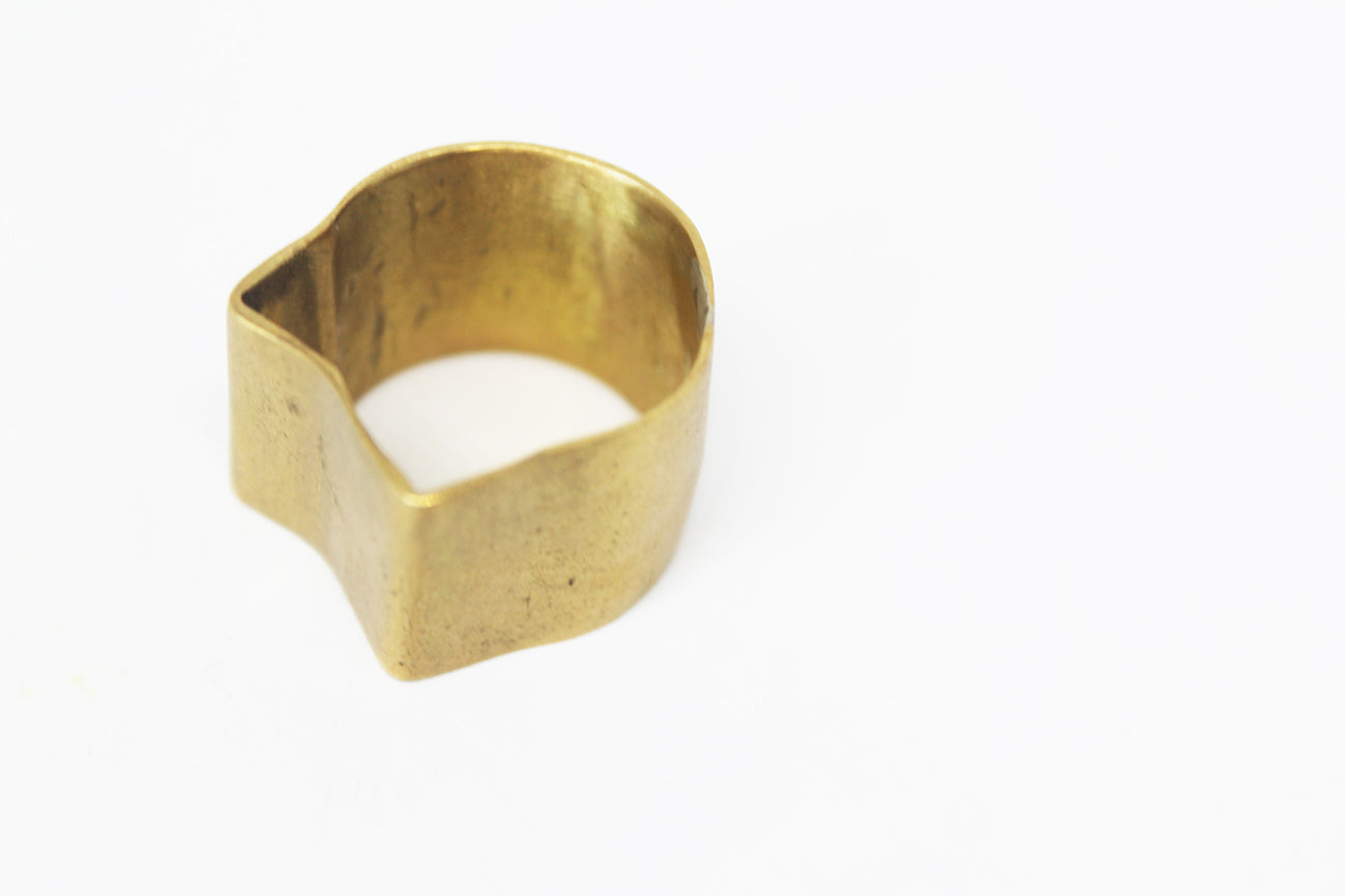 Unique brass unisex big rings / 3 Cats
