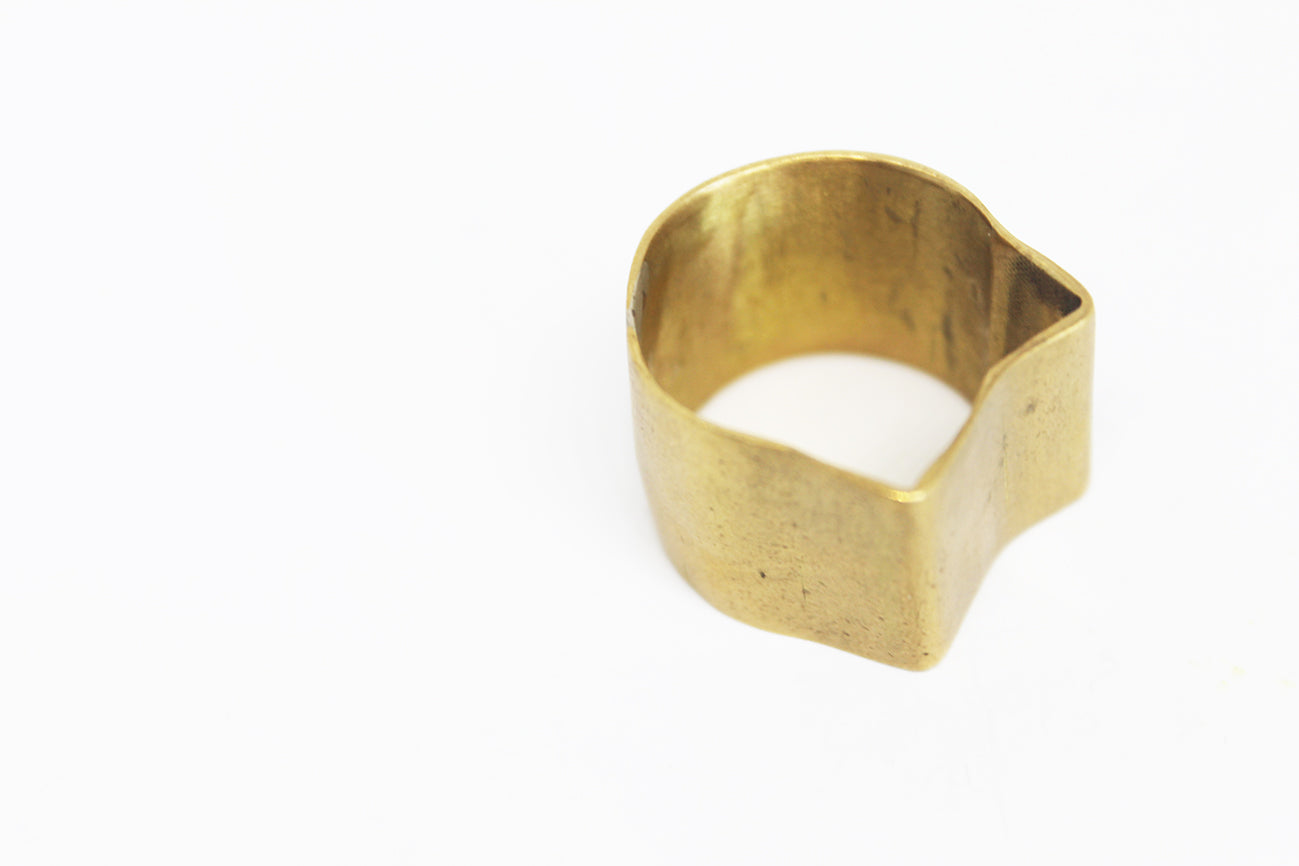 Unique brass unisex big rings / 3 Cats