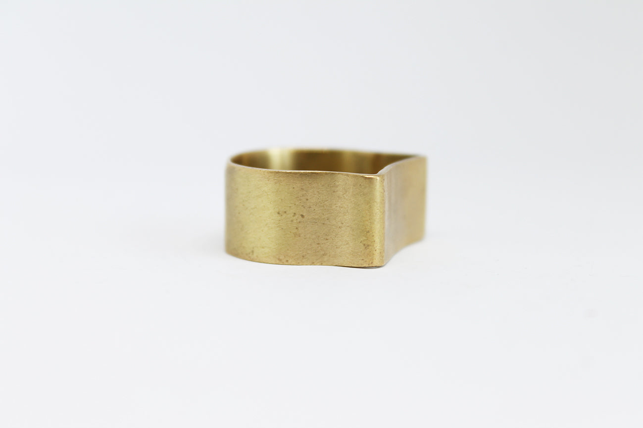 Unique brass unisex big rings / 3 Cats