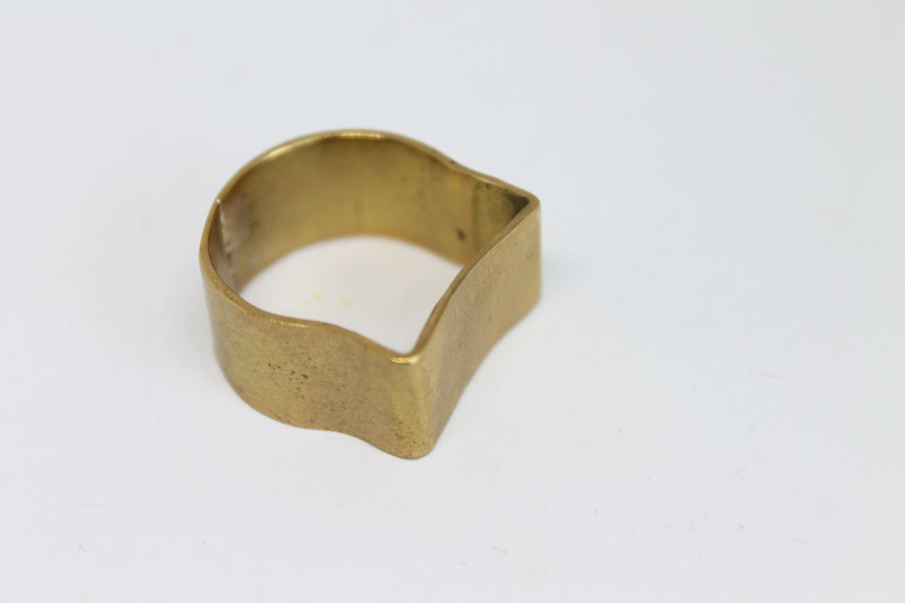 Unique brass unisex big rings / 3 Cats