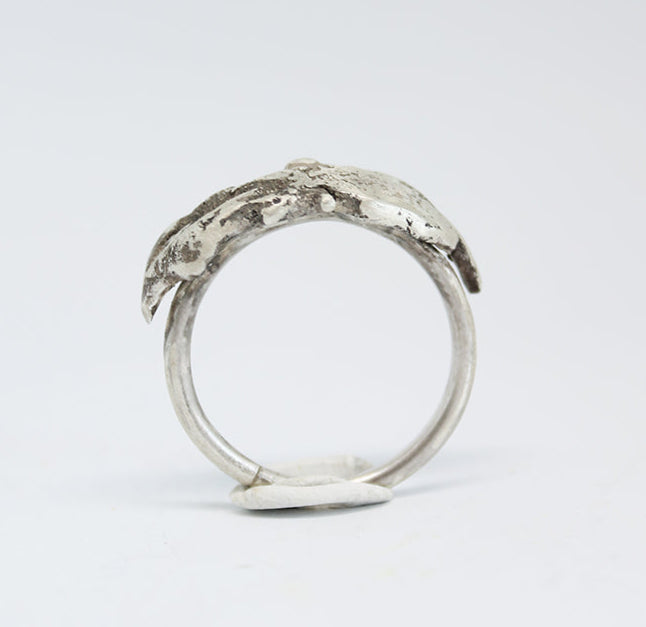 Unique silver statement ring