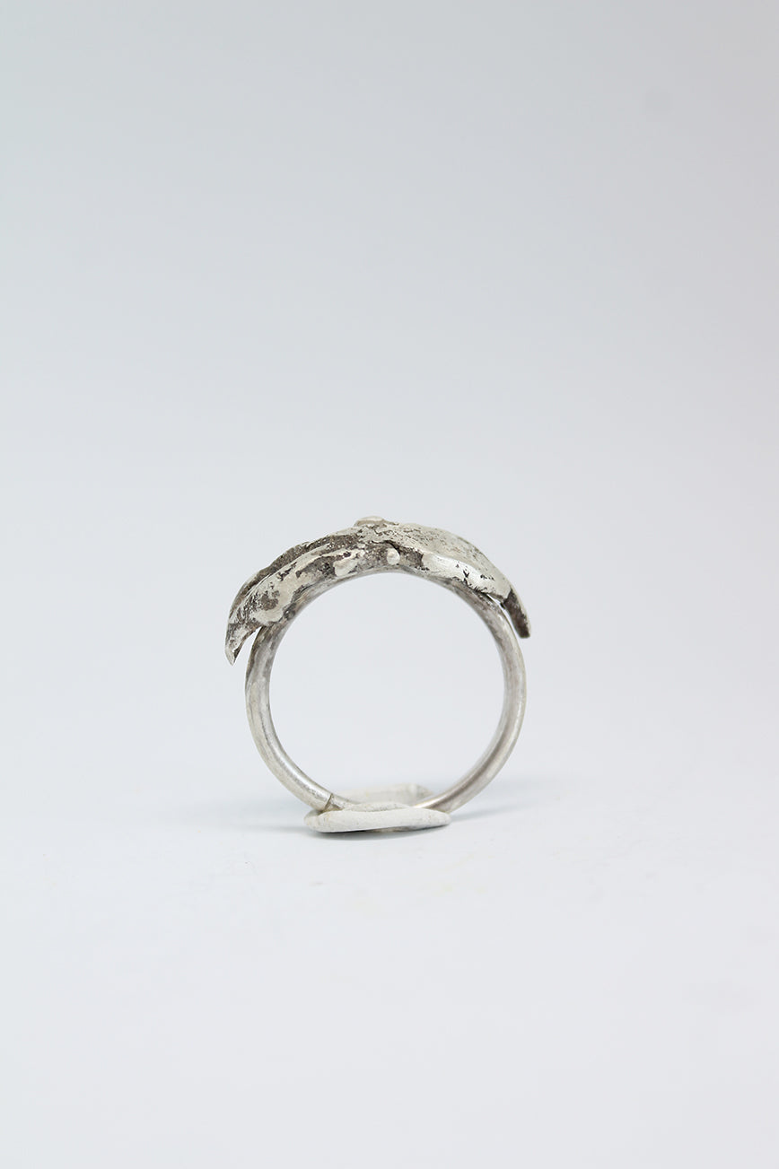 Unique silver statement ring