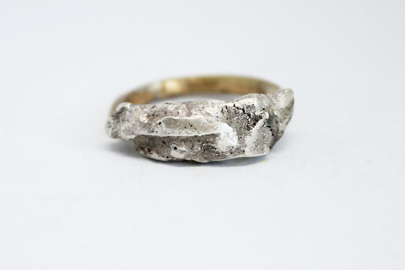 Mixed metal statement ring
