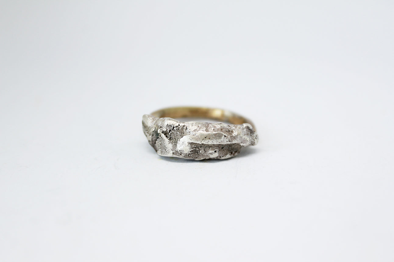 Mixed metal statement ring