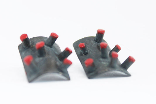 Unique statement silver spike earrings / StrawBerryBerry collection