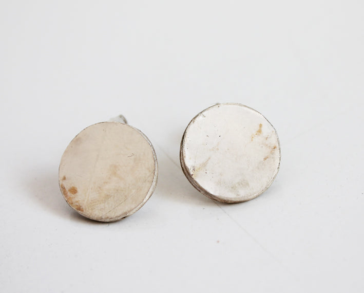Bold Silver Statement studs / black, white or sprayed variation