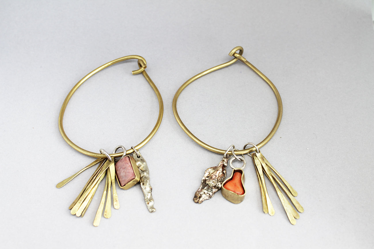 Mixed metal unique bracelets / Zveckalice