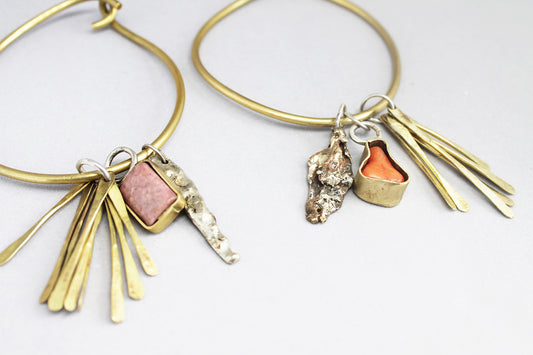 Mixed metal unique bracelets / Zveckalice