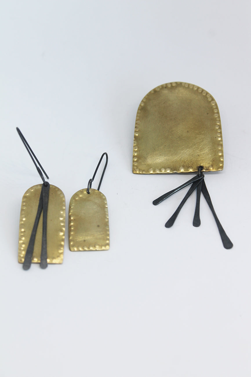 Unique mixed metal unisex brooch / Morocco vol. 2