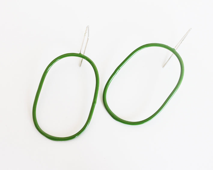 Big dangle mixed metal earrings / choose your colour!