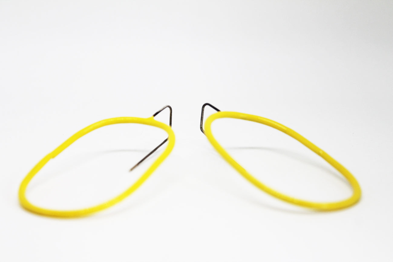 Big dangle mixed metal earrings / choose your colour!