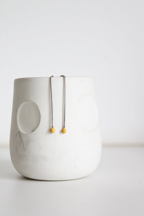 Sweet minimal silver earrings! Choose your colour ❤