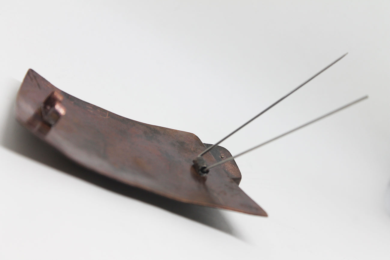 Mixed Metal Unique handmade Brooch