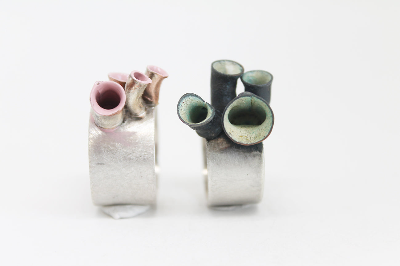 Sculptural Mixed Metal Unique Ring