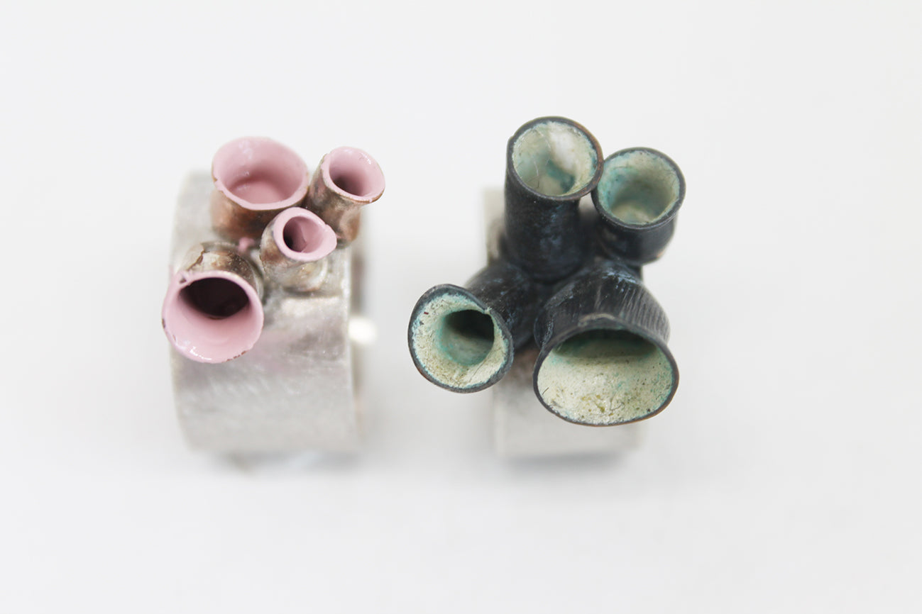 Sculptural Mixed Metal Unique Ring