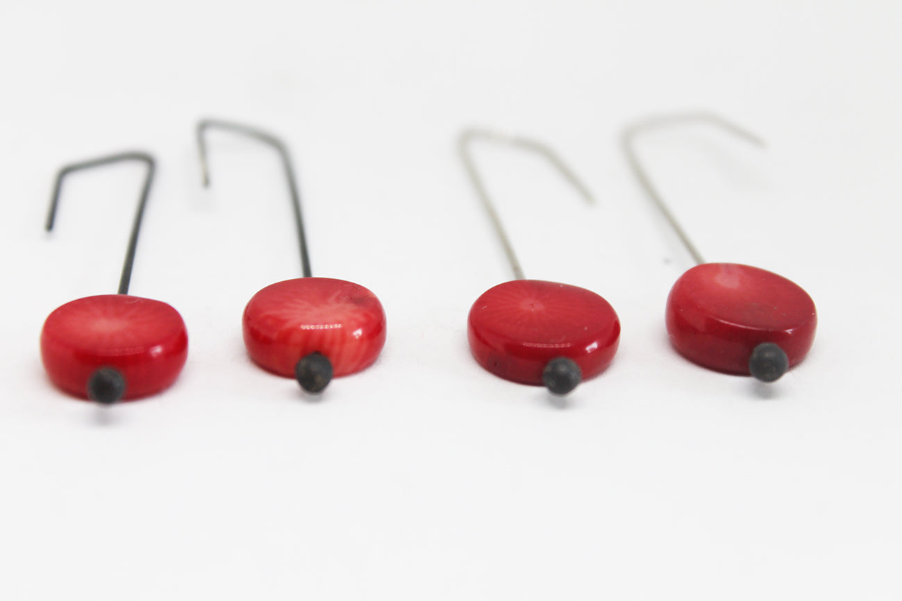 Red Coral Earrings