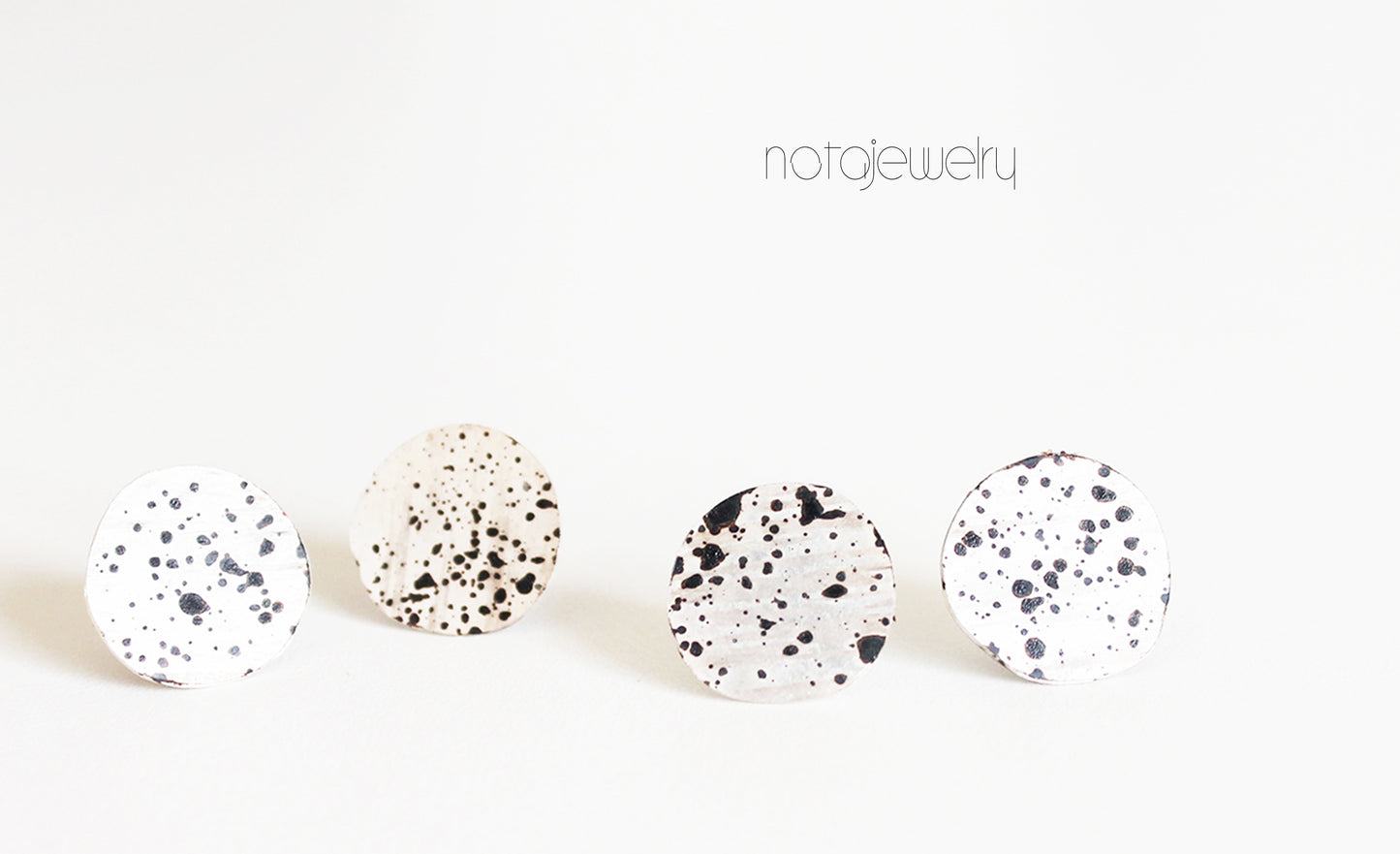 Everyday Silver ❍ earrings // black, matte or sprayed silver