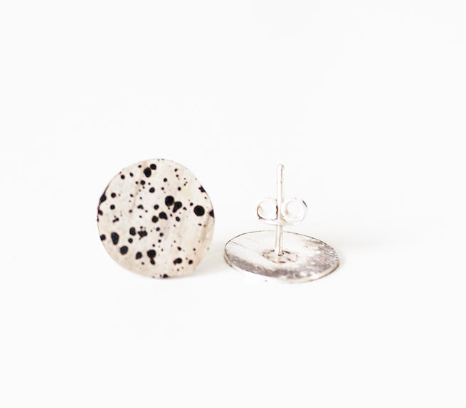 Everyday Silver ❍ earrings // black, matte or sprayed silver