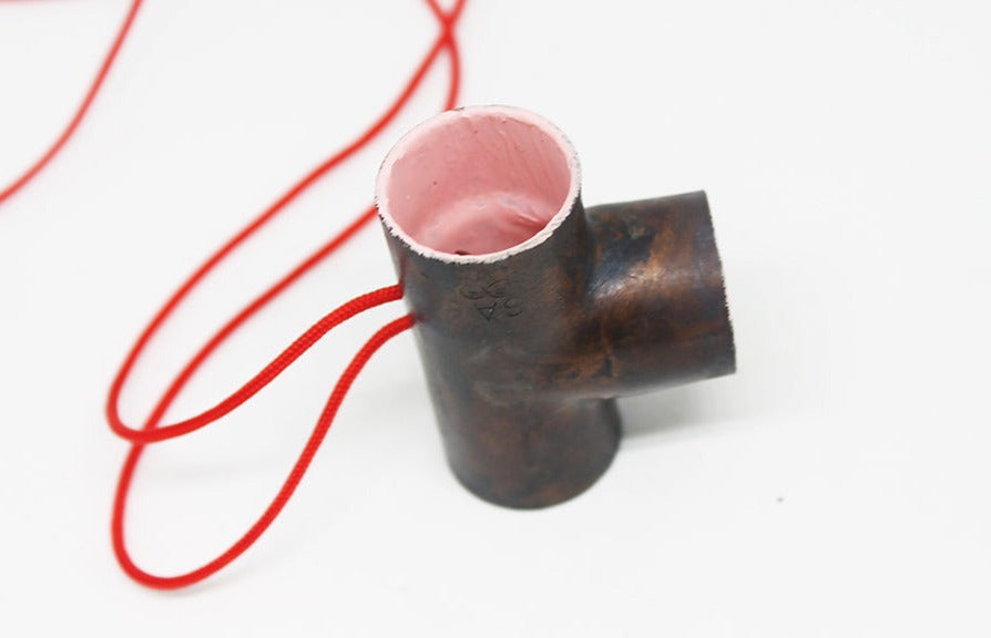 Industrial Copper Pink pendant