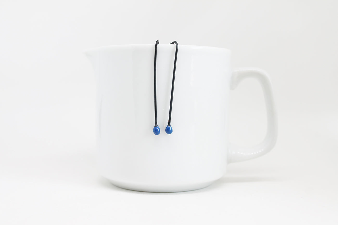 black silver minimal earrings! Choose your colour ❤