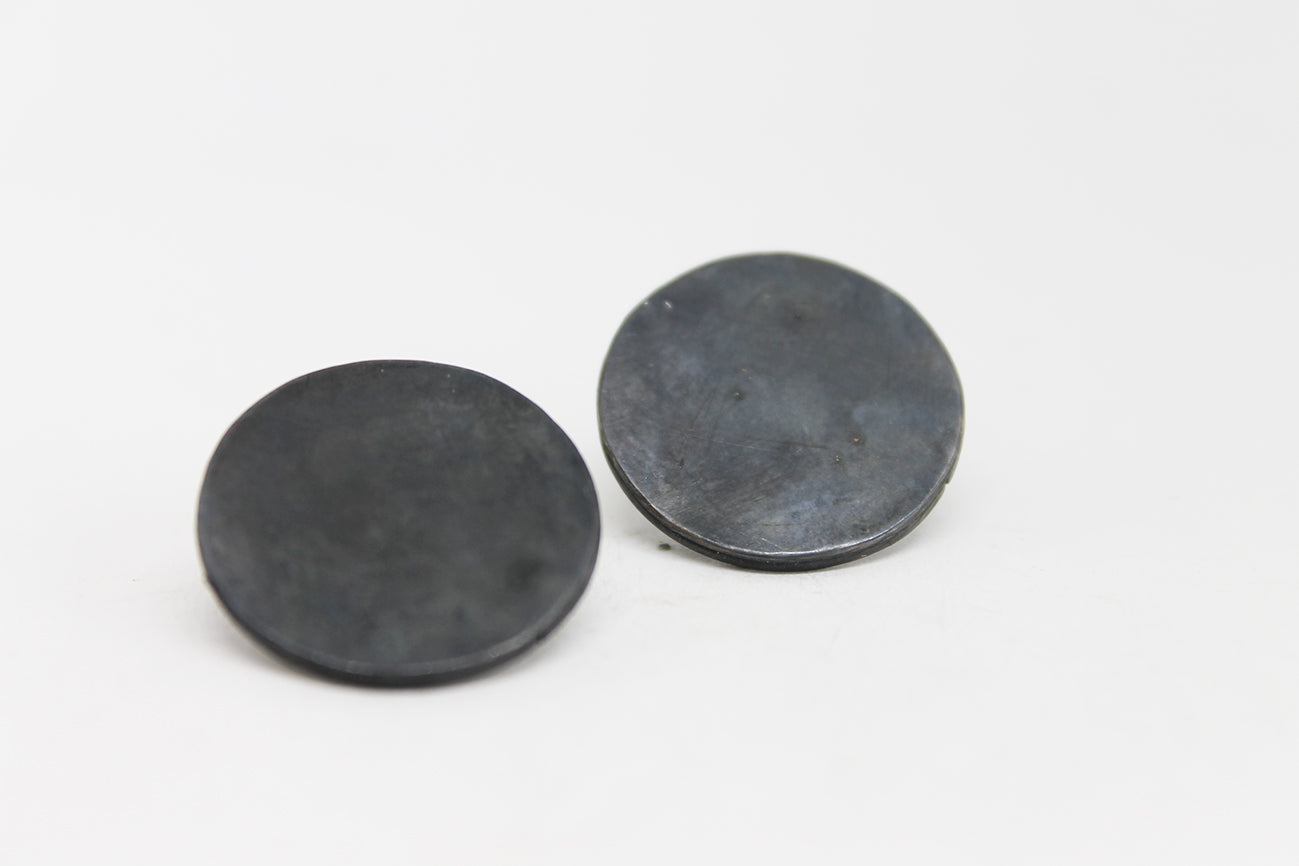 Bold Silver Statement studs / black, white or sprayed variation