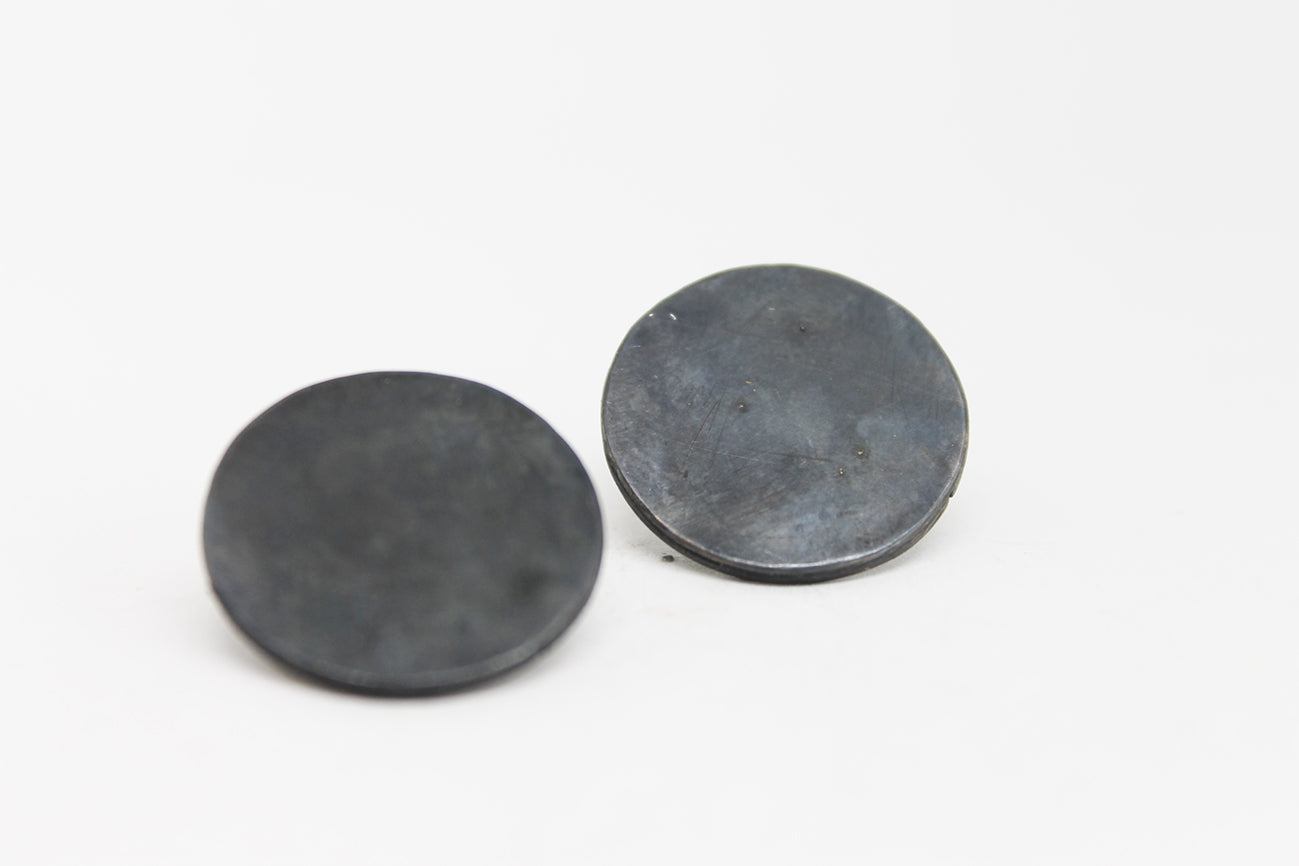 Bold Silver Statement studs / black, white or sprayed variation