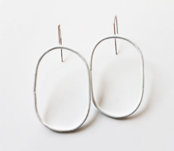 Big dangle mixed metal earrings / choose your colour!