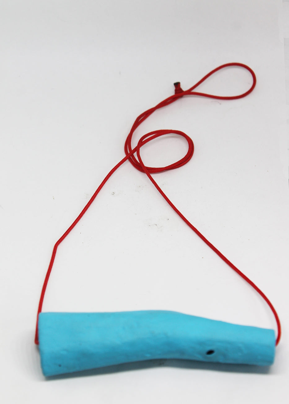 Light blue funky necklace / "used to be a brooch"