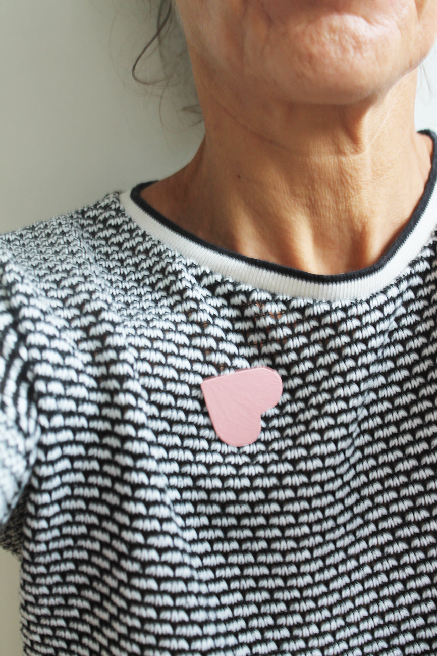 Pink love brooch