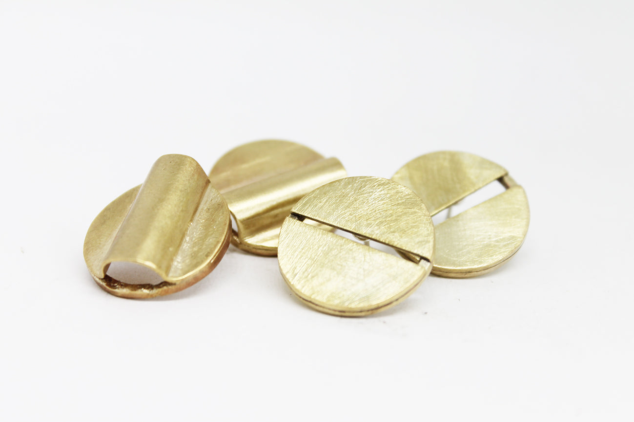 Statement Mixed metal goldish studs