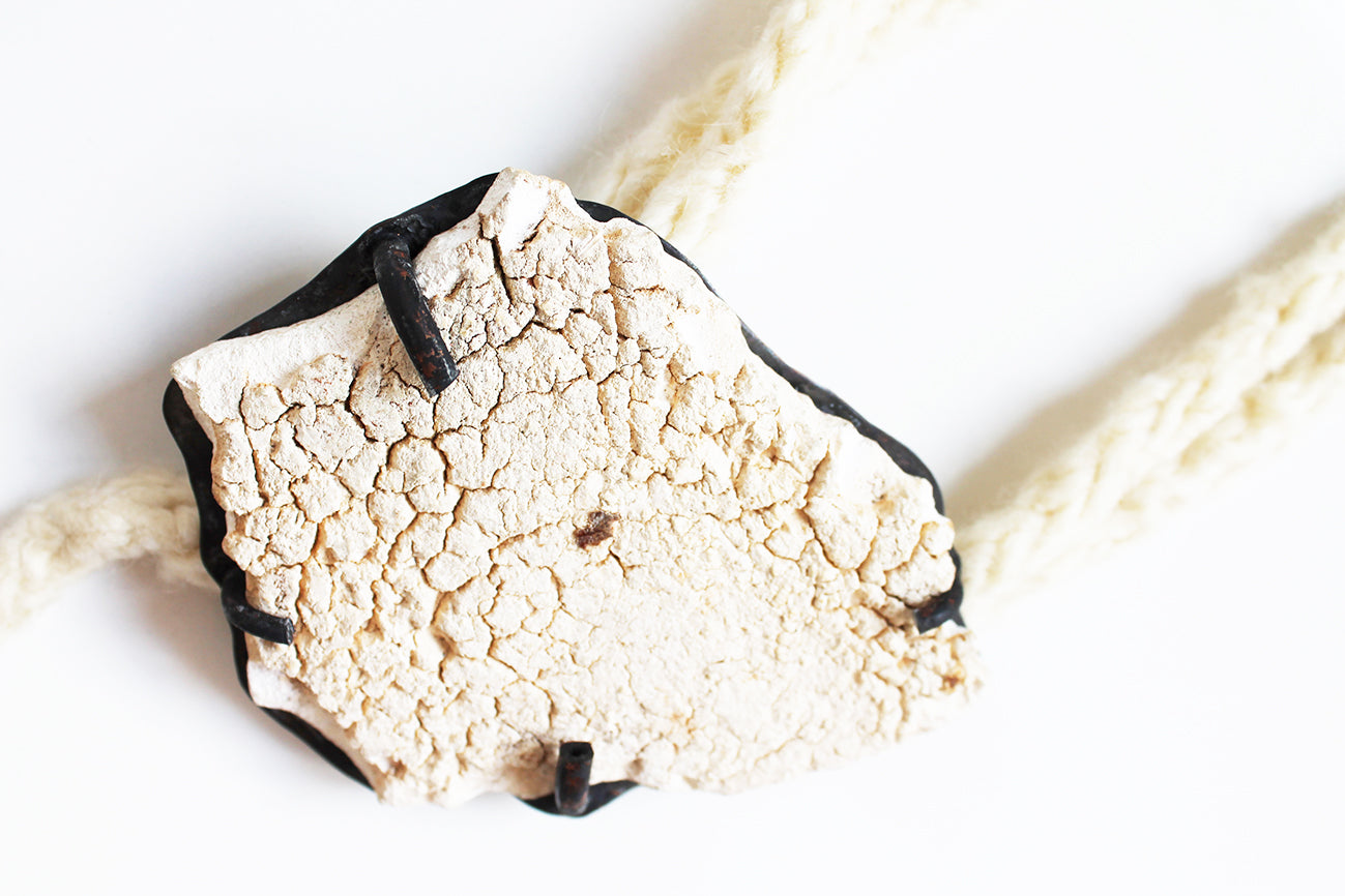 Mixed Media Necklace / Sculptural Open Necklace