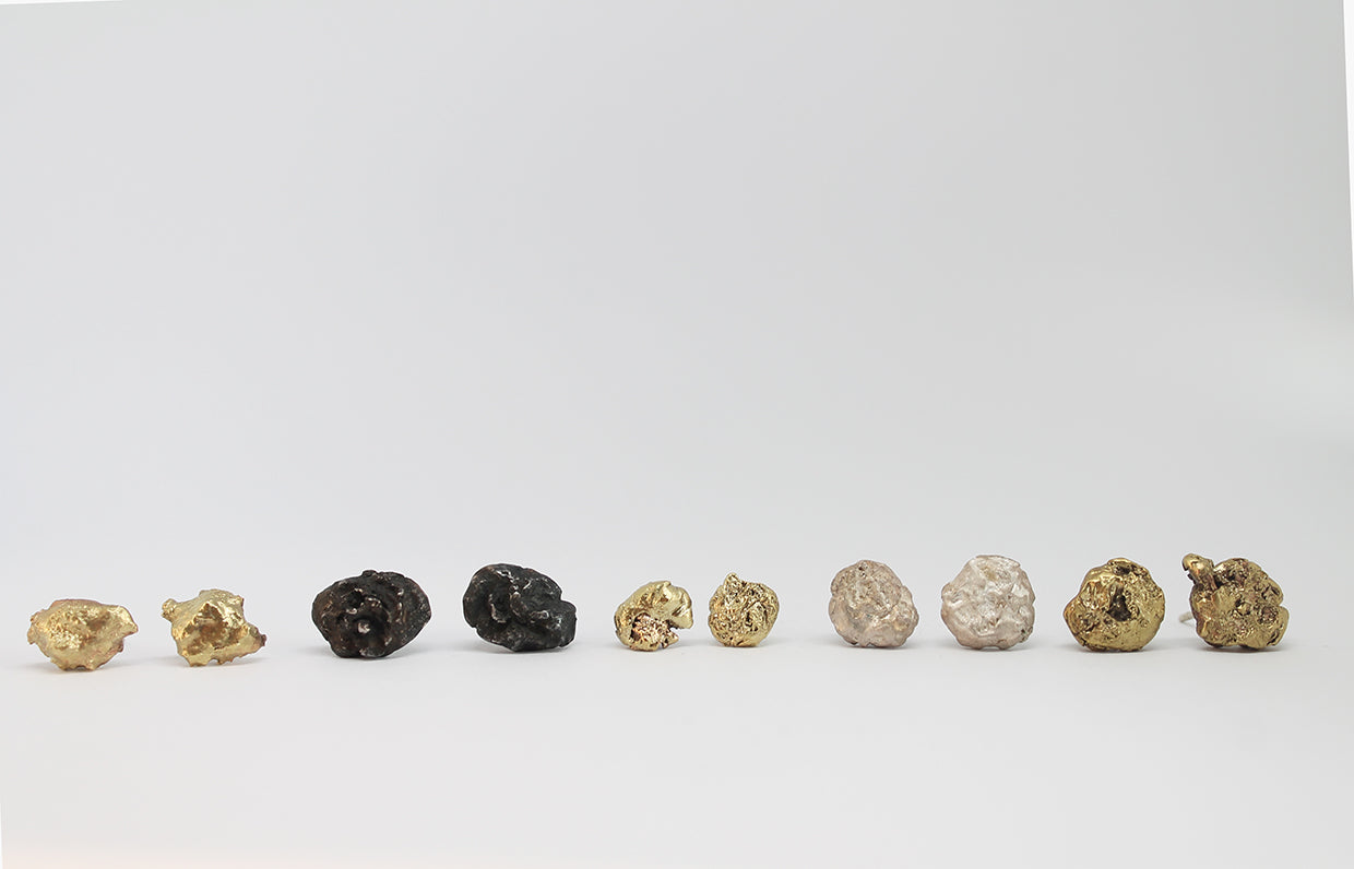 Mixed metal mismatched earrings