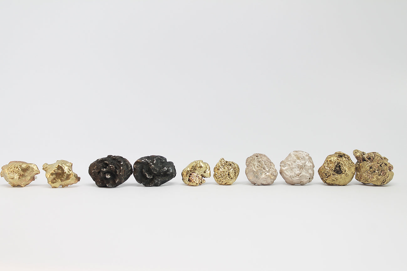 Mixed metal mismatched earrings