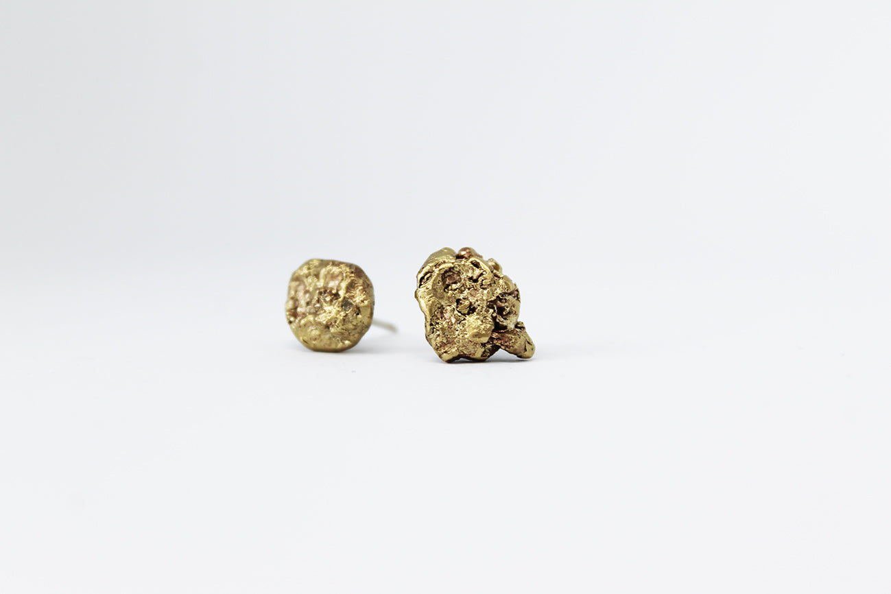 Mixed metal mismatched earrings