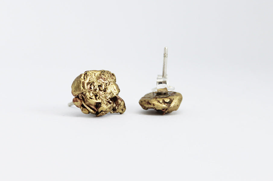 Mixed metal mismatched earrings