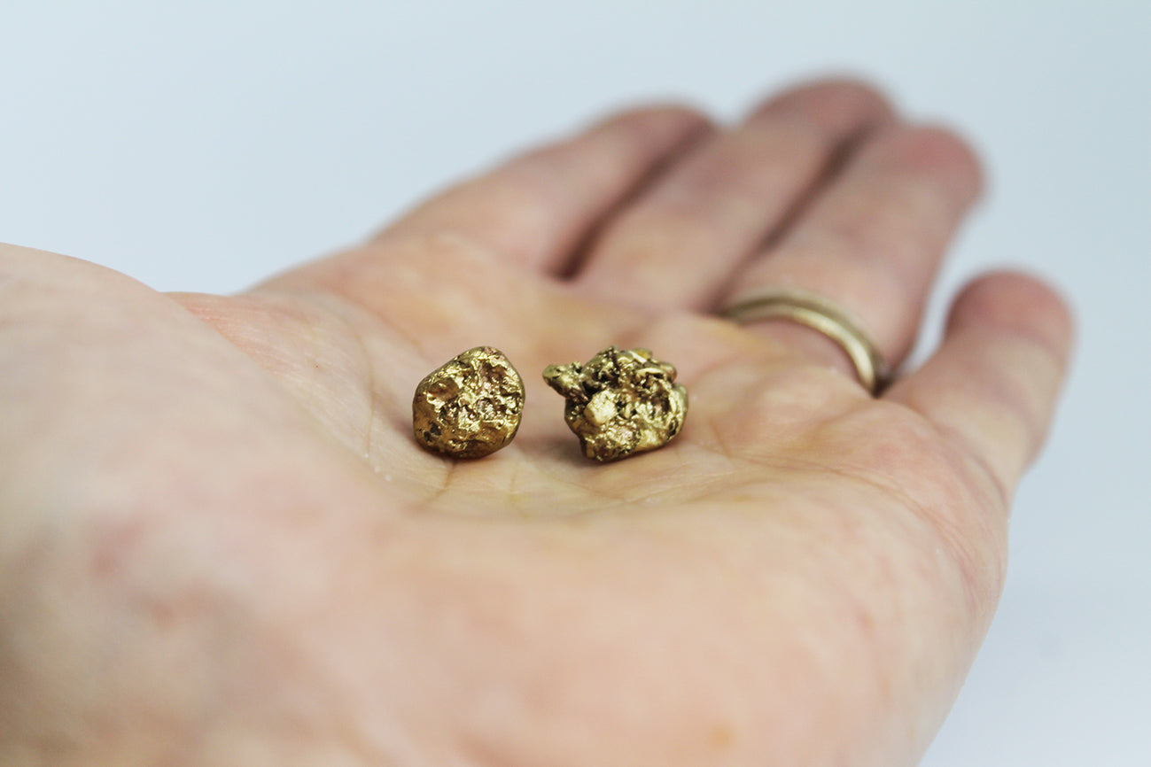 Mixed metal mismatched earrings