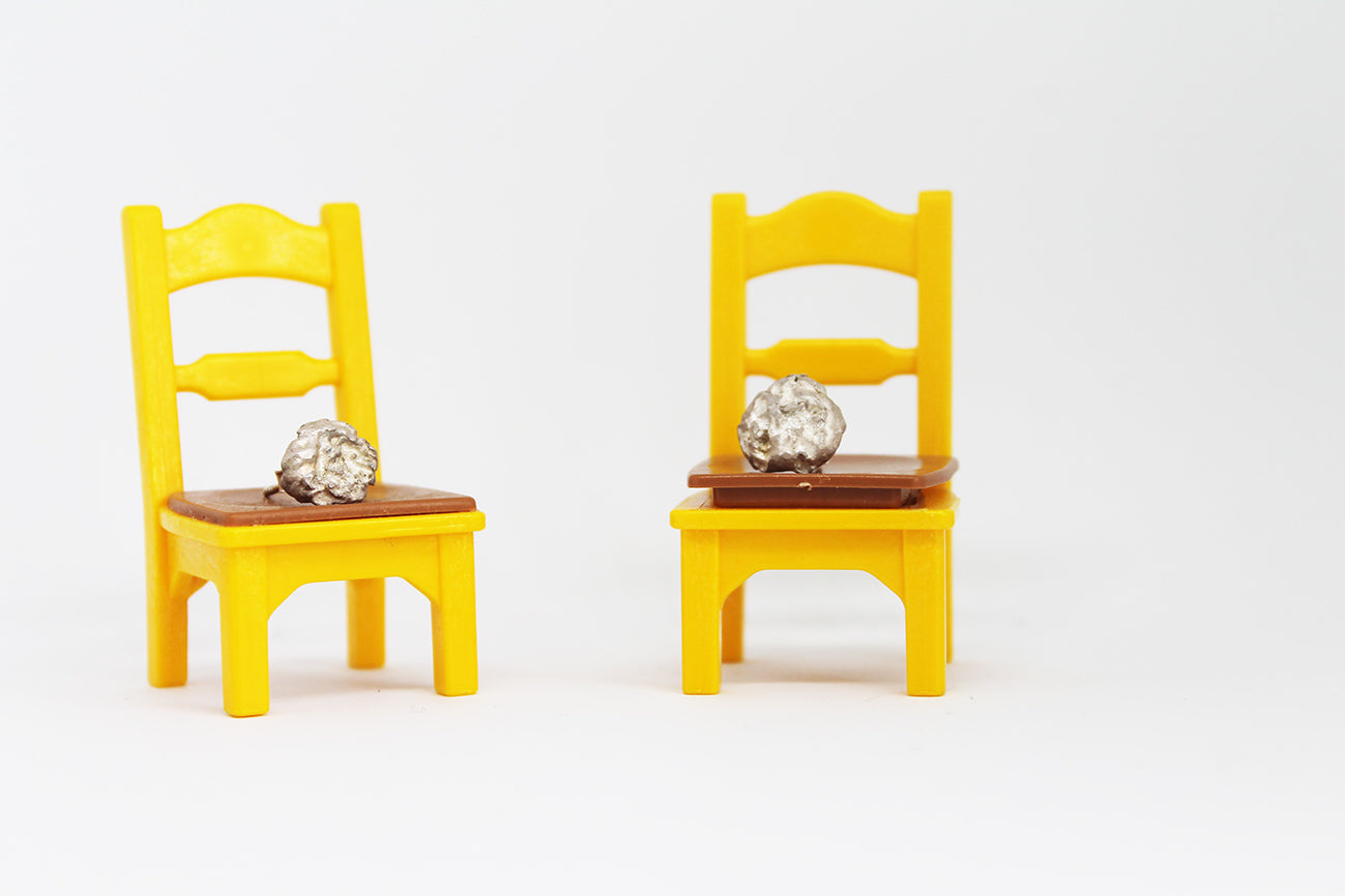 White silver mismatched earrings