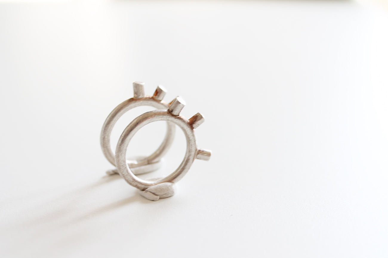 Silver spike ring // mono or stackable rings