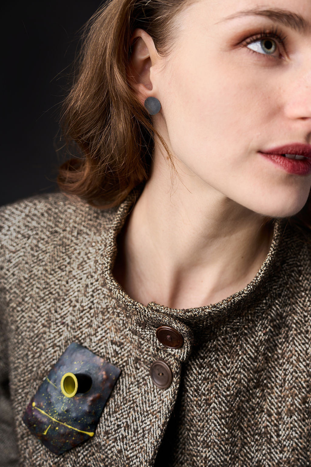 Everyday Silver ❍ earrings // black, matte or sprayed silver