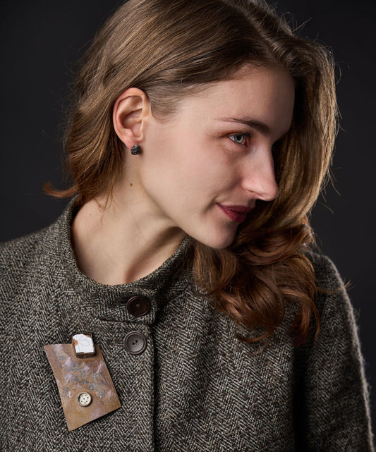 Mixed Metal Unique handmade Brooch