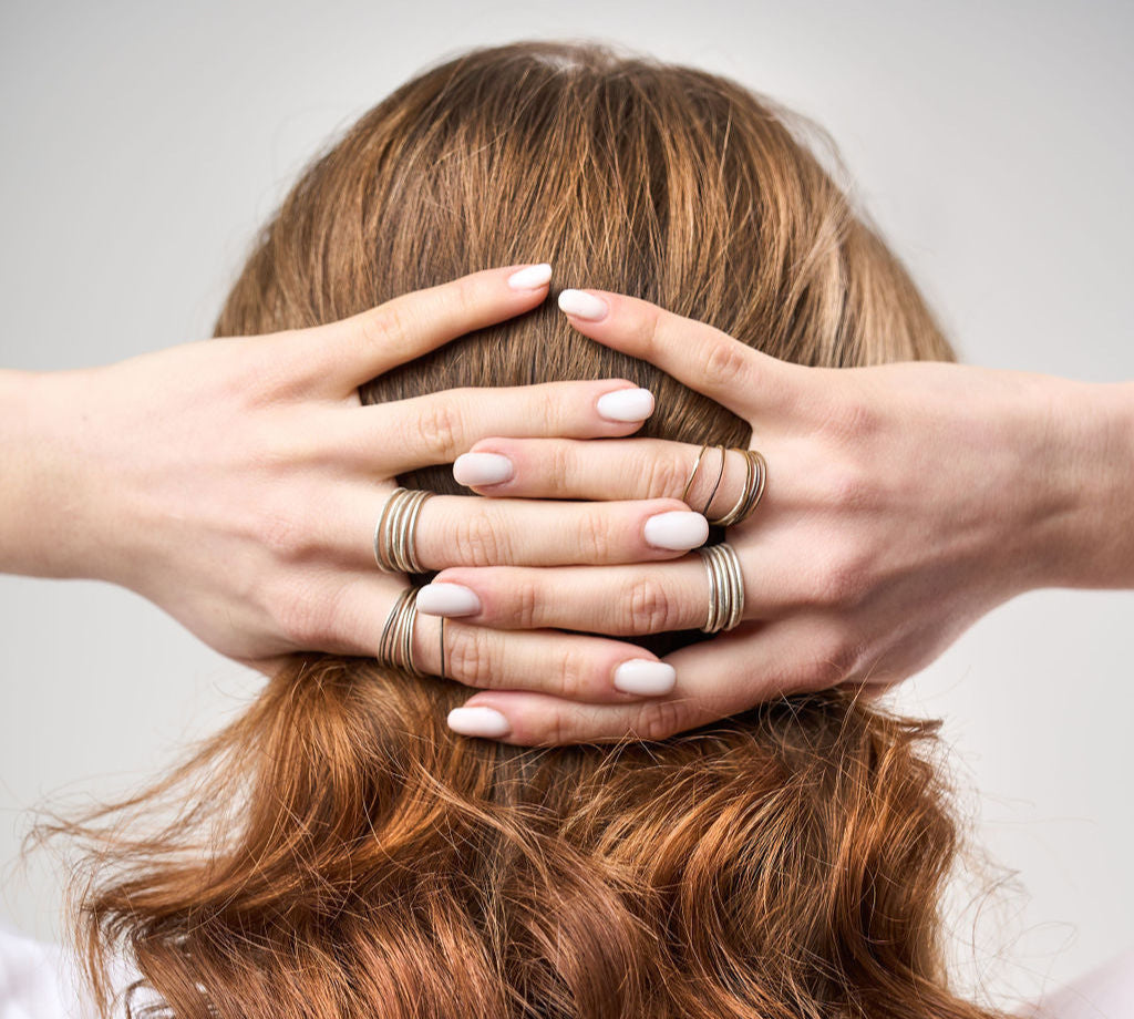 5 u 1 // Set of 5 silver minimal unisex ring