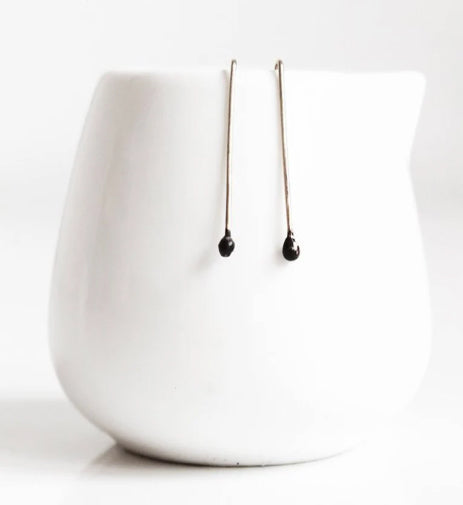 Sweet minimal silver earrings! Choose your colour ❤