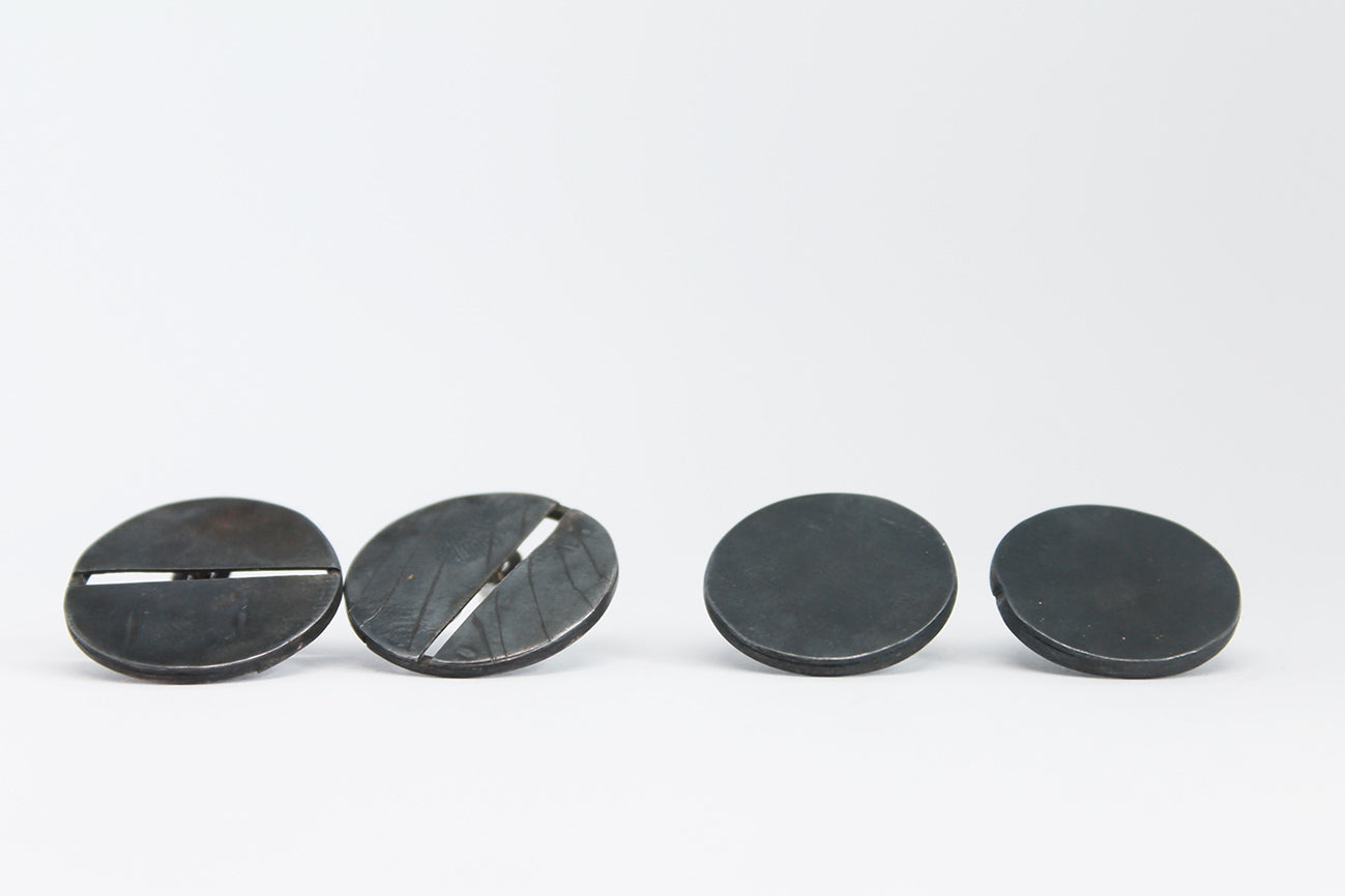 Bold Silver Statement studs / black, white or sprayed variation