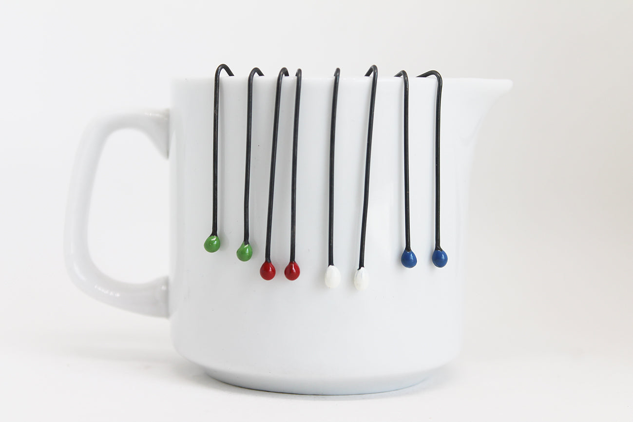 black silver minimal earrings! Choose your colour ❤