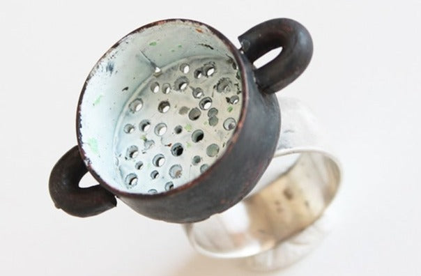 Bold Statement Sculptural Unisex Vessel Ring