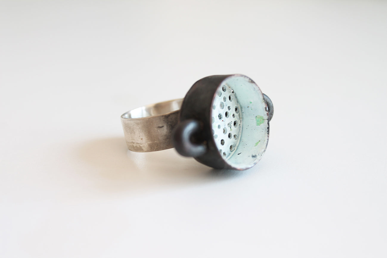 Bold Statement Sculptural Unisex Vessel Ring