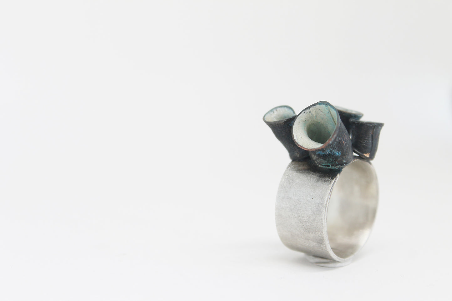 Sculptural Mixed Metal Unique Ring