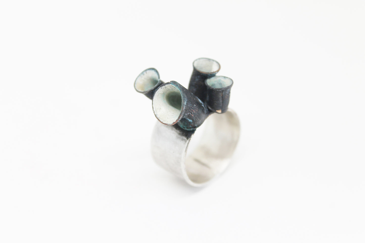 Sculptural Mixed Metal Unique Ring
